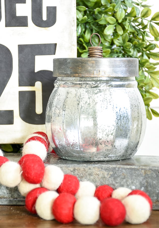 Mercury Glass Ornament Candy Jars