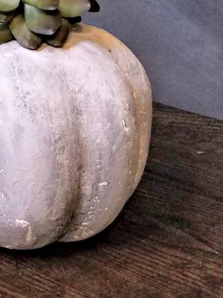 Concrete finish Dollar Tree foam pumpkin