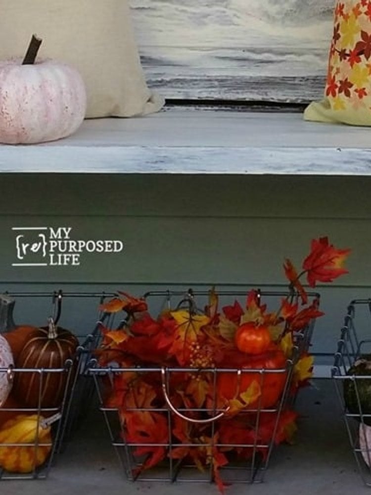 Crackle whitewashed Dollar Tree foam pumpkins