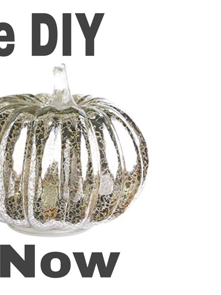 Faux mercury glass Dollar Tree foam pumpkin