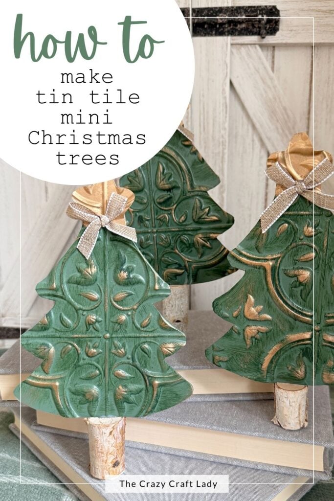 How to make tin tile mini Christmas trees