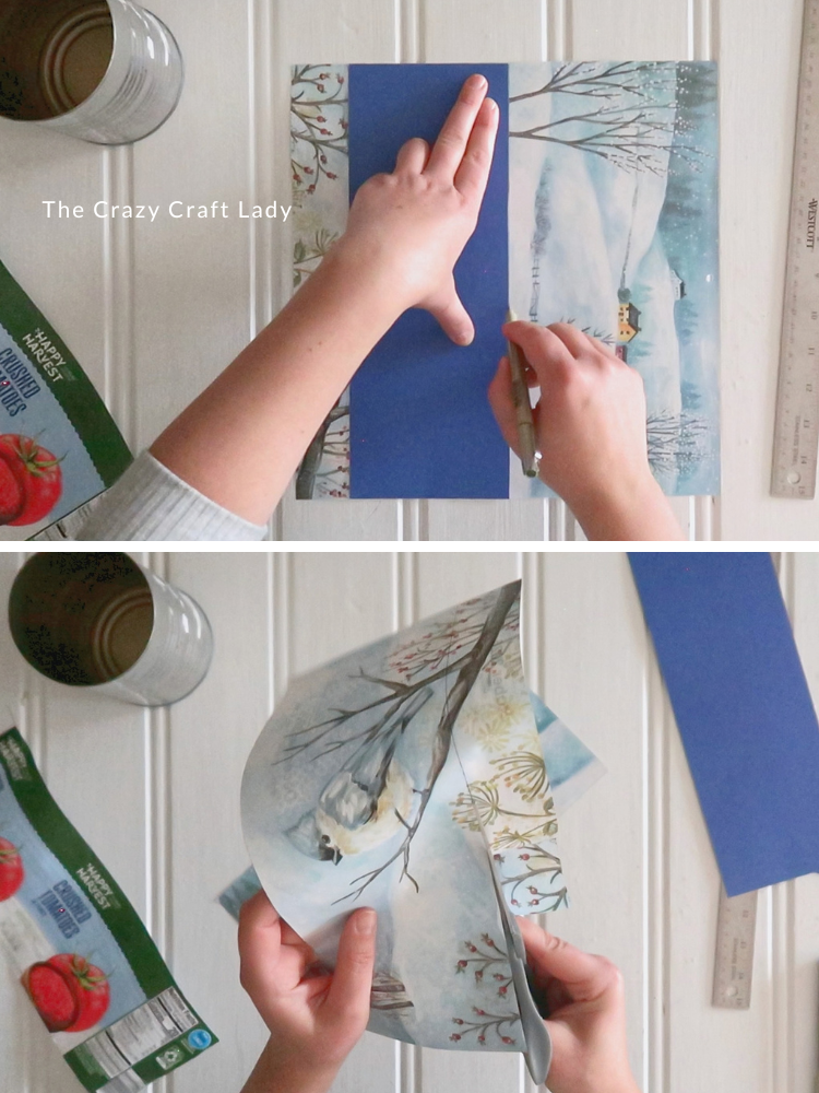 trace and cut calendar page to match blue cardstock piece